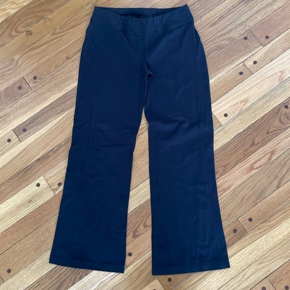 Lucy Black Women M Petite MP Wide Leg Track Athletic Lounge Gym Pants - Picture 1 of 6